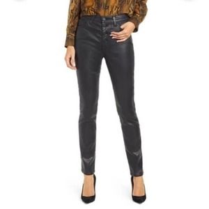 AG Black Mari Button Up Coated Slim Straight Leg Jeans Women's 26R